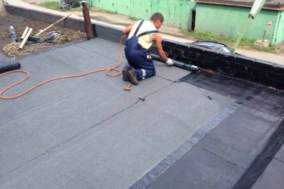 Монтаж кровли гаража