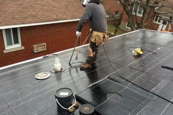 Монтаж рулонной кровли