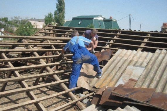 Демонтаж крыши