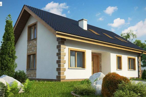 Отделка дома с мансардой