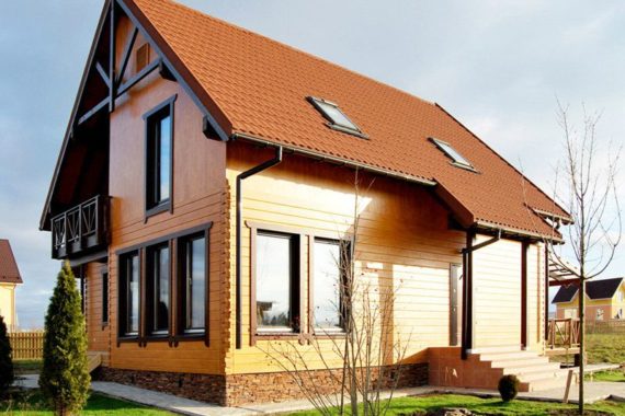 Отделка щитового дома