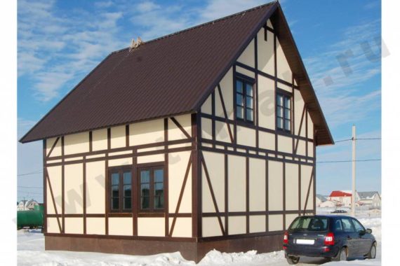 Отделка дома фахверк